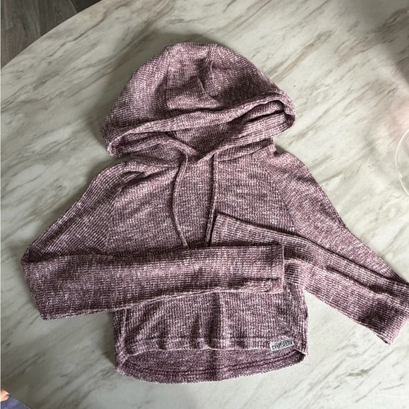 Gymshark Jackets & Blazers - Gymshark Maroon Marled Crop Pullover Hoodie